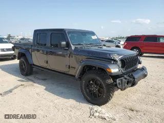 2024 Jeep Gladiator Willys with VIN 1C6HJTAG6RL107893, listed as a Copart auction lot 53328945 with 8,961 mi miles and Salvage Title. Bid and sale history available at carsss.com. Image 4.