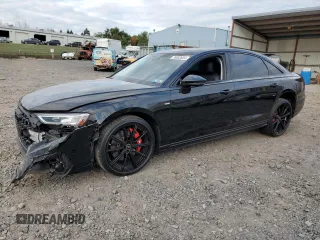 2022 Audi A8 with VIN WAULDAF89NN000364, listed as a Copart auction lot 74932604 with 28,145 mi miles and Salvage Title. Bid and sale history available at carsss.com. Image 1.