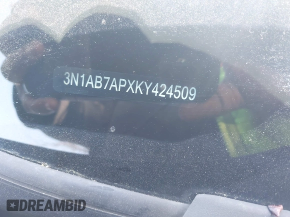 2019 Nissan Sentra SR with VIN 3N1AB7APXKY424509, listed as a IAAI auction lot 42145434 with 99,908 mi miles and . Bid and sale history available at DreamBid. Image 17.