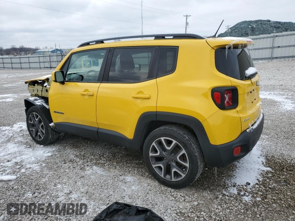 2017 Jeep Renegade Latitude with VIN ZACCJBBB4HPE72776, listed as a Copart auction lot 44373375 with 91,913 mi miles and Salvage Title. Bid and sale history available at carsss.com. Image 2.
