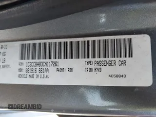 2012 Chrysler 200 LX with VIN 1C3CCBAB3CN117261, listed as a IAAI auction lot 41805821 with 140,292 mi miles. Bid and sale history available at carsss.com. Image 9.