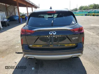 2020 Infiniti QX50 Luxe with VIN 3PCAJ5M37LF100668, listed as a Copart auction lot 60328225 with 44,857 mi miles and Salvage title. Bid and sale history available at DreamBid. Image 6.