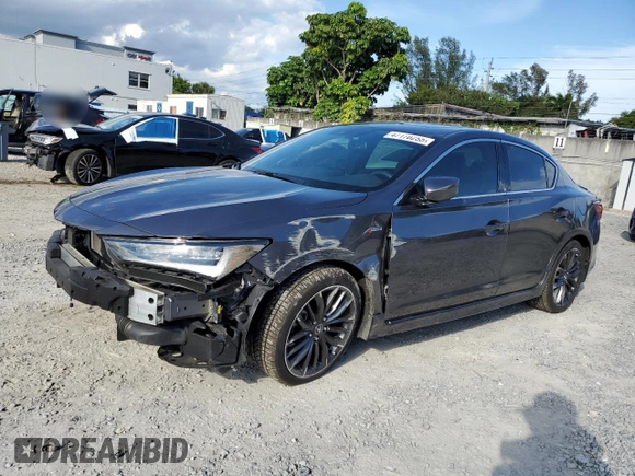 2022 Acura ILX w/Premium/A-Spec Package with VIN 19UDE2F81NA005836, listed as a Copart auction lot 47170255 with 29,585 mi miles and Salvage Title. Bid and sale history available at carsss.com. Image 1.