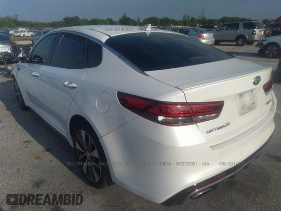 2016 Kia Optima SX Turbo with VIN 5XXGW4L2XGG012067, listed as a IAAI auction lot 41696176 with 81,520 mi miles and . Bid and sale history available at carsss.com. Image 3.