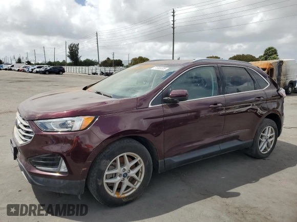 2021 Ford Edge SEL with VIN 2FMPK4J97MBA23790, listed as a Copart auction lot 51665305 with 71,637 mi miles and Salvage Title. Bid and sale history available at carsss.com. Image 1.
