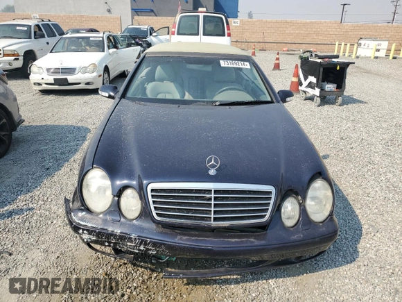 2003 Mercedes-Benz CLK 320 with VIN WDBLK65G33T139654, listed as a Copart auction lot 73169214 with 60,448 mi miles and Salvage Title. Bid and sale history available at DreamBid. Image 5.