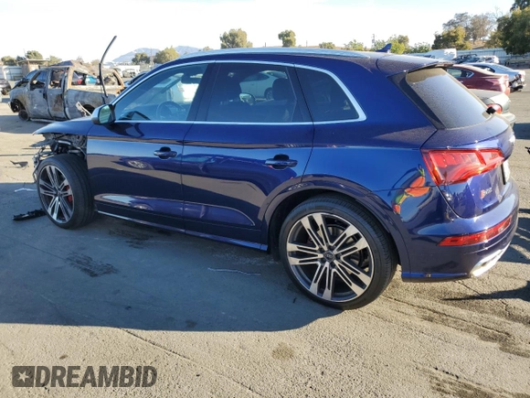 2020 Audi SQ5 Premium Plus with VIN WA1B4AFY4L2077702, listed as a Copart auction lot 76933874 with 76,419 mi miles and Salvage Title. Bid and sale history available at DreamBid. Image 2.