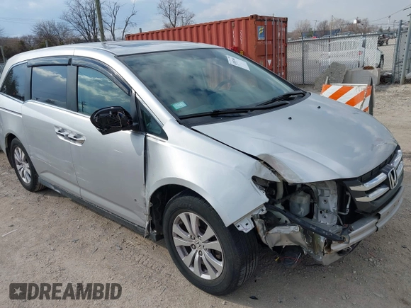 2015 Honda Odyssey EX-L with VIN 5FNRL5H61FB010289, listed as a IAAI auction lot 41887660 with 177,172 mi miles and . Bid and sale history available at carsss.com. Image 1.
