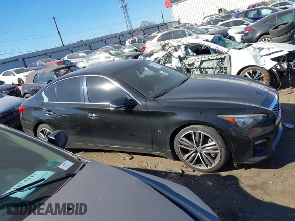 2014 Infiniti Q50 Sport with VIN JN1BV7AP5EM689535, listed as a IAAI auction lot 41668286 with 152,970 mi miles and . Bid and sale history available at DreamBid. Image 13.