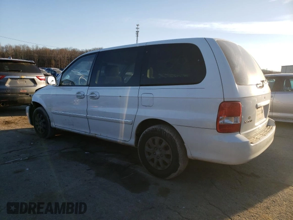 2005 Kia Sedona LX with VIN KNDUP132456702004, listed as a Copart auction lot 46514105 with 157,214 mi miles and Salvage Title. Bid and sale history available at carsss.com. Image 2.