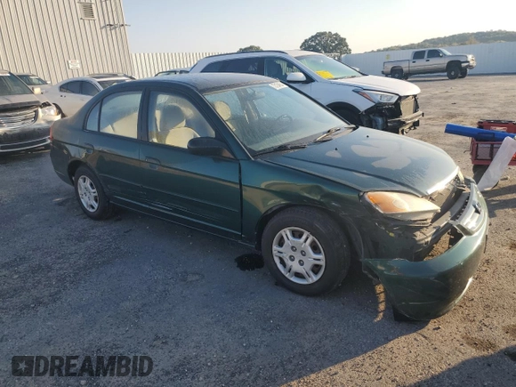 2001 Honda Civic LX with VIN 1HGES16571L073599, listed as a Copart auction lot 73134604 with 190,735 mi miles and Non Repairable. Bid and sale history available at carsss.com. Image 4.