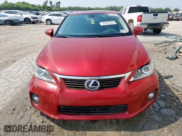 2011 Lexus CT 200h with VIN JTHKD5BHXB2004804, listed as a Copart auction lot 57297305 with 184,800 mi miles and Clean title. Bid and sale history available at DreamBid. Image 5.