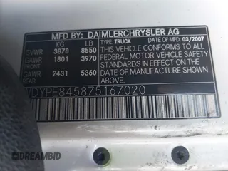 2007 Freightliner Sprinter with VIN WDYPE845875167020, listed as a IAAI auction lot 41767586 with 90,600 mi miles and . Bid and sale history available at DreamBid. Image 9.