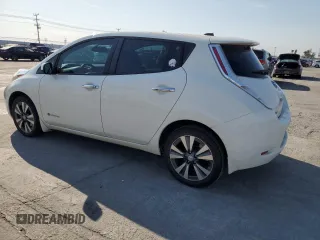 2015 Nissan LEAF S with VIN 1N4AZ0CP4FC333348, listed as a Copart auction lot 52202395 with 44,926 mi miles and Salvage Title. Bid and sale history available at DreamBid. Image 2.