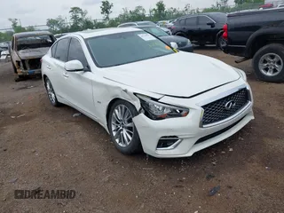 2018 Infiniti Q50 Luxe z VIN JN1EV7AR3JM445195, wystawiony jako IAAI lot #42228587 z przebiegiem 122 575 mil mil oraz . Historia ofert i sprzedaży dostępna na DreamBid. Obrazek 1.