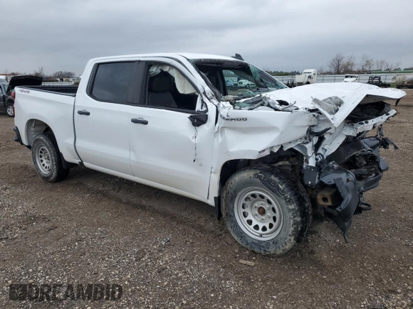 2021 Chevrolet Silverado 1500 Work Truck with VIN 3GCUYAEF8MG353665, listed as a Copart auction lot 45312625 with 17,752 mi miles and Non Repairable. Bid and sale history available at DreamBid. Image 4.