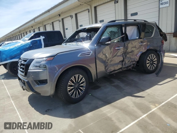 2023 Nissan Armada SL with VIN JN8AY2BBXP9833063, listed as a Copart auction lot 53911775 with 56,367 mi miles and Salvage Title. Bid and sale history available at carsss.com. Image 1.