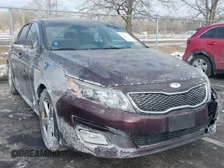 2014 Kia Optima LX with VIN 5XXGM4A71EG289837, listed as a IAAI auction lot 41418069 with 97,662 mi miles. Bid and sale history available at carsss.com. Image 1.