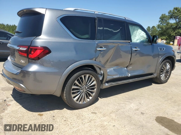 2019 Infiniti QX80 Luxe z VIN JN8AZ2NC4K9460161, wystawiony jako Copart lot #53335685 z przebiegiem 77 475 mil mil oraz Szkoda całkowita • Salvage title. Historia ofert i sprzedaży dostępna na DreamBid. Obrazek 3.