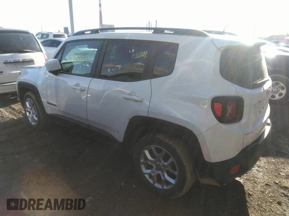 2018 Jeep Renegade Latitude with VIN ZACCJABB7JPG80778, listed as a IAAI auction lot 41619812 with 118,256 mi miles and . Bid and sale history available at DreamBid. Image 3.