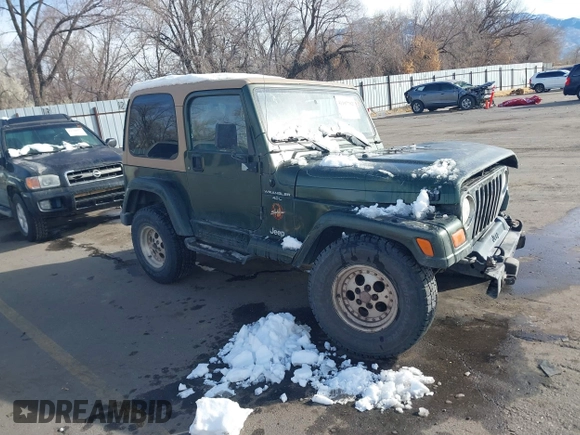 1998 Jeep Wrangler Sahara z VIN 1J4FY49S3WP744619, wystawiony jako IAAI lot #41107702 z przebiegiem 105 432 mil mil oraz . Historia ofert i sprzedaży dostępna na DreamBid. Obrazek 1.