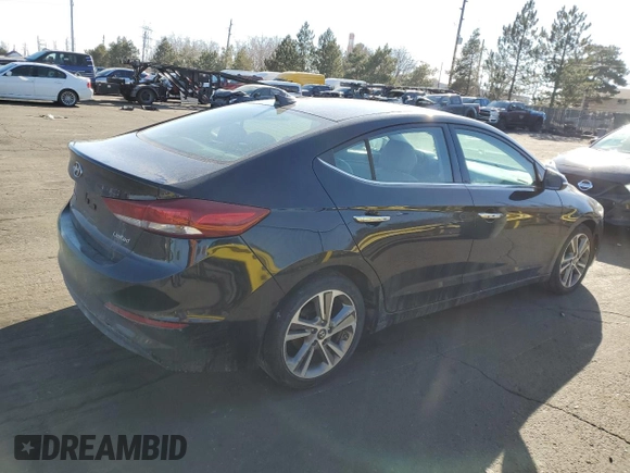 2017 Hyundai Elantra Limited with VIN 5NPD84LF3HH068745, listed as a Copart auction lot 44382565 with 99,496 mi miles and Salvage Title. Bid and sale history available at DreamBid. Image 3.