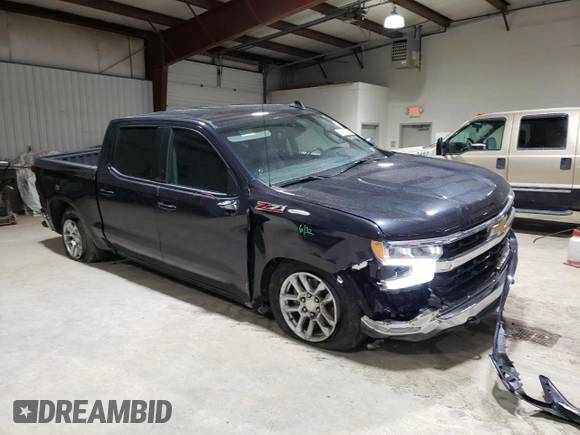 2022 Chevrolet Silverado 1500 LT with VIN 1GCUDDED7NZ605127, listed as a Copart auction lot 46609705 with 78,212 mi miles and Salvage Title. Bid and sale history available at DreamBid. Image 4.