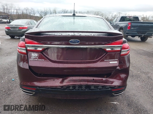 2017 Ford Fusion Titanium with VIN 3FA6P0K9XHR176802, listed as a IAAI auction lot 41953750 with 119,455 mi miles. Bid and sale history available at carsss.com. Image 16.