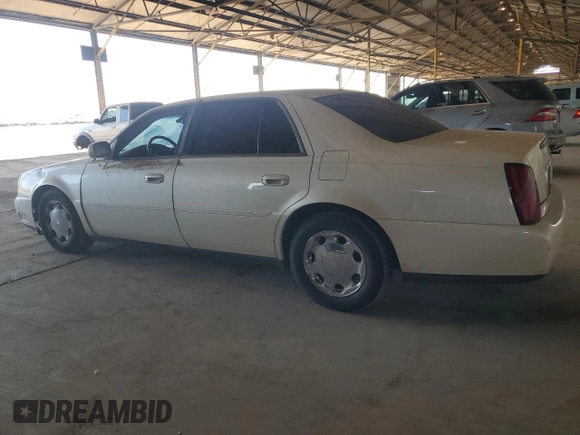 2001 Cadillac DeVille DHS z VIN 1G6KE57Y41U150631, wystawiony jako Copart lot #61805295 z przebiegiem 96 158 mil mil oraz Czysty tytuł • Clean title. Historia ofert i sprzedaży dostępna na DreamBid. Obrazek 2.