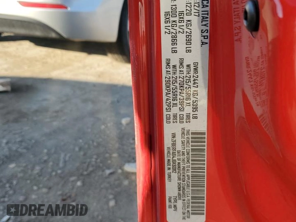 2018 Ram ProMaster City Cargo Van Tradesman with VIN ZFBERFAB4J6K60112, listed as a Copart auction lot 87797535 with 120,247 mi miles and Salvage Title. Bid and sale history available at carsss.com. Image 13.