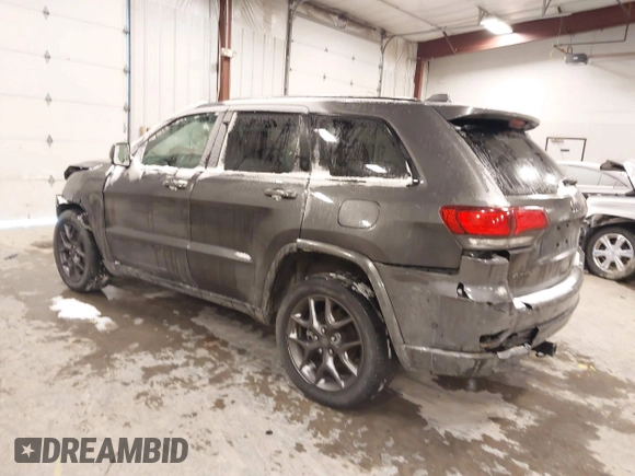2021 Jeep Grand Cherokee 80th Anniversary z VIN 1C4RJFBG2MC736010, wystawiony jako IAAI lot #41355729 z przebiegiem 45 588 mil mil oraz . Historia ofert i sprzedaży dostępna na DreamBid. Obrazek 3.