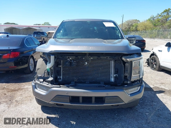 2022 Ford F-150 XL with VIN 1FTFW1E8XNFA41995, listed as a IAAI auction lot 41743193 with 1 mi miles. Bid and sale history available at carsss.com. Image 11.