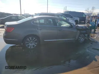 2014 Kia Cadenza Premium with VIN KNALN4D72E5164290, listed as a Copart auction lot 46880435 with Not Provided miles and Salvage Title. Bid and sale history available at DreamBid. Image 3.