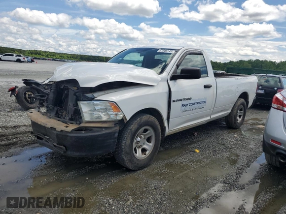 2012 Ram 1500 ST with VIN 3C6JD6DP4CG276742, listed as a Copart auction lot 57086145 with 200,771 mi miles and Salvage title. Bid and sale history available at DreamBid. Image 1.
