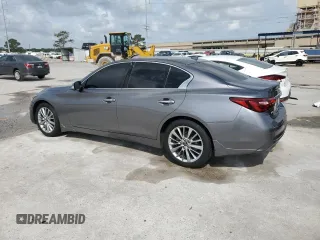 2023 Infiniti Q50 Luxe z VIN JN1EV7BR2PM541987, wystawiony jako Copart lot #53506195 z przebiegiem 65 202 mil mil oraz Szkoda całkowita • Salvage title. Historia ofert i sprzedaży dostępna na DreamBid. Obrazek 2.