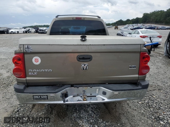 2006 Dodge Dakota SLT with VIN 1D7HE48N66S641149, listed as a Copart auction lot 58823615 with 169,002 mi miles and Salvage title. Bid and sale history available at DreamBid. Image 6.