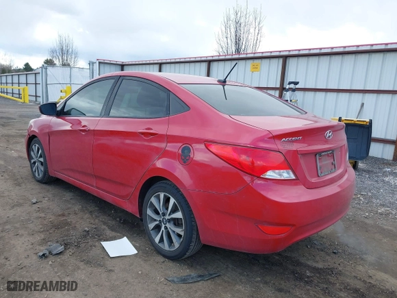 2017 Hyundai Accent SE with VIN KMHCT4AE5HU349418, listed as a IAAI auction lot 41819609 with 112,500 mi miles. Bid and sale history available at carsss.com. Image 3.