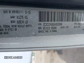 2016 Dodge Challenger SXT z VIN 2C3CDZAG6GH263508, wystawiony jako IAAI lot #41587297 z przebiegiem 119 114 mil mil oraz . Historia ofert i sprzedaży dostępna na DreamBid. Obrazek 9.