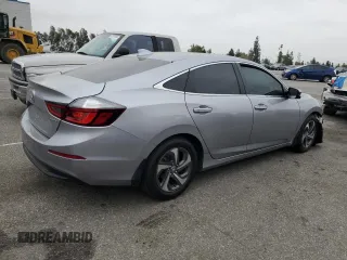 2019 Honda Insight EX with VIN 19XZE4F56KE030293, listed as a Copart auction lot 53173455 with 196,656 mi miles and Salvage Title. Bid and sale history available at carsss.com. Image 3.