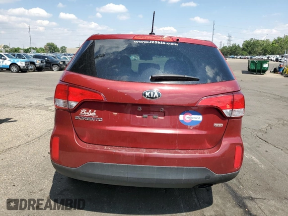 2015 Kia Sorento LX with VIN 5XYKTCA68FG608596, listed as a Copart auction lot 63098115 with 71,648 mi miles and Salvage title. Bid and sale history available at DreamBid. Image 6.