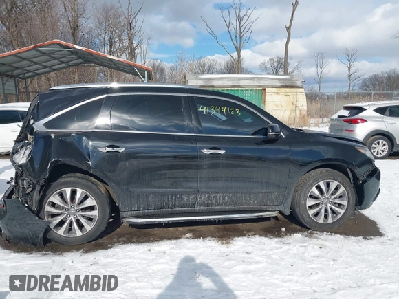 2014 Acura MDX Tech Pkg with VIN 5FRYD4H49EB010409, listed as a IAAI auction lot 41344123 with 118,066 mi miles. Bid and sale history available at carsss.com. Image 13.