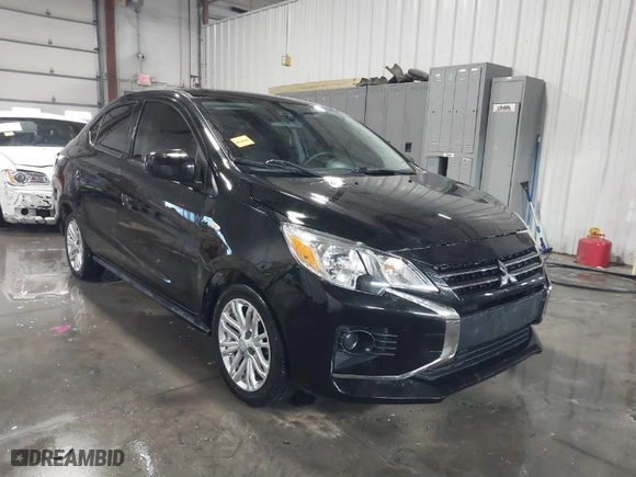 2022 Mitsubishi Mirage G4 ES with VIN ML32FUFJ8NHF01909, listed as a IAAI auction lot 41052679 with 35,154 mi miles. Bid and sale history available at carsss.com. Image 1.