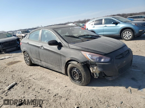 2017 Hyundai Accent SE with VIN KMHCT4AE5HU173728, listed as a Copart auction lot 48730645 with 0 mi miles and Non Repairable. Bid and sale history available at carsss.com. Image 4.
