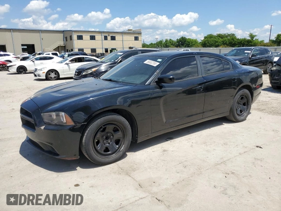 2013 Dodge Charger Police with VIN 2C3CDXAT1DH669564, listed as a Copart auction lot 56682395 with 157,650 mi miles and Clean Title. Bid and sale history available at DreamBid. Image 1.
