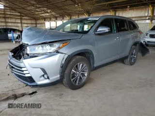 2019 Toyota Highlander SE with VIN 5TDKZRFH9KS557280, listed as a Copart auction lot 55094585 with 84,050 mi miles and Salvage title. Bid and sale history available at DreamBid. Image 1.