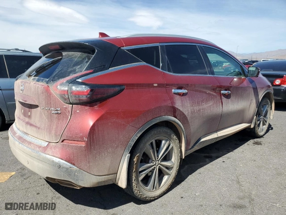 2019 Nissan Murano S with VIN 5N1AZ2MS2KN133054, listed as a Copart auction lot 50473195 with 75,641 mi miles and Salvage Title. Bid and sale history available at carsss.com. Image 3.