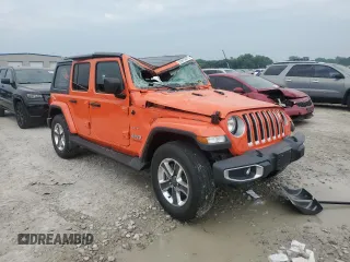 2018 Jeep Wrangler Unlimited Sahara with VIN 1C4HJXEG1JW175936, listed as a Copart auction lot 55610375 with 39,479 mi miles and Salvage title. Bid and sale history available at DreamBid. Image 4.