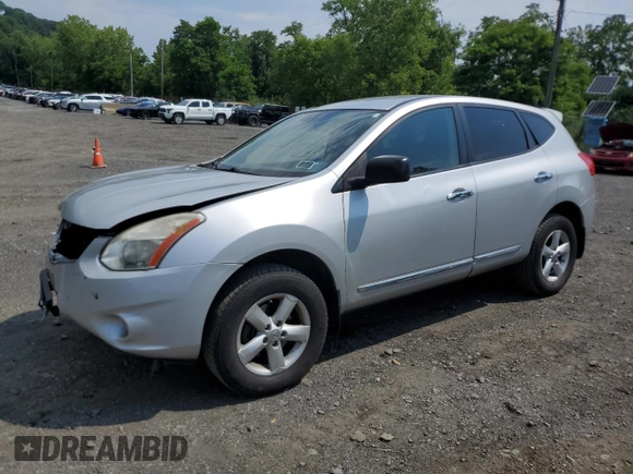 2012 Nissan Rogue S with VIN JN8AS5MV6CW369629, listed as a Copart auction lot 63450225 with 117,597 mi miles and Salvage title. Bid and sale history available at DreamBid. Image 1.