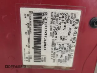 1996 Ford Ranger XLT с VIN 1FTCR10X9TUB10631, выставлен на аукционе Copart как лот 56334305 с пробегом 84 547 миль миль и Списание • Salvage title. История ставок и продаж доступна на DreamBid. Изображение 12.