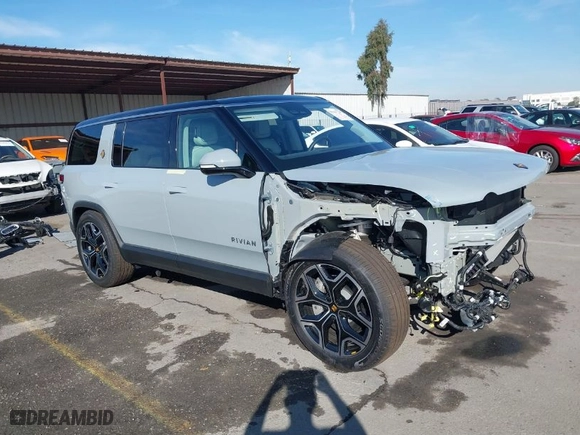 2025 Rivian R1S Adventure with VIN 7PDSGBBA9SN046978, listed as a IAAI auction lot 41467922 with 2,957 mi miles. Bid and sale history available at carsss.com. Image 20.
